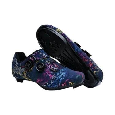 Imagem de Sapatos De Ciclismo Respiráveis SPD Para Homens E Mulheres Com Fecho D