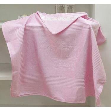 Imagem de Toalha de Banho com capuz Baby para Bordar Rosa Dohler