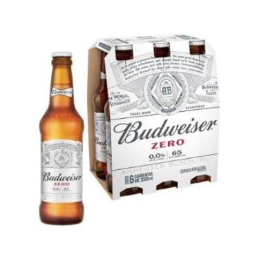 Imagem de Cerveja Budweiser Zero sem Álcool 6 Garrafas 330ml-Unissex