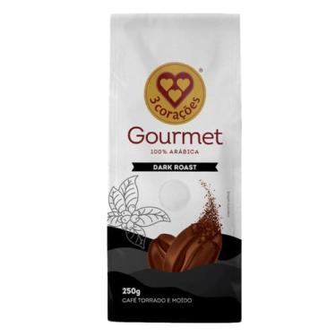 Imagem de Café Torrado E Moído Gourmet 3 Corações Dark Roast 250g -, Dark