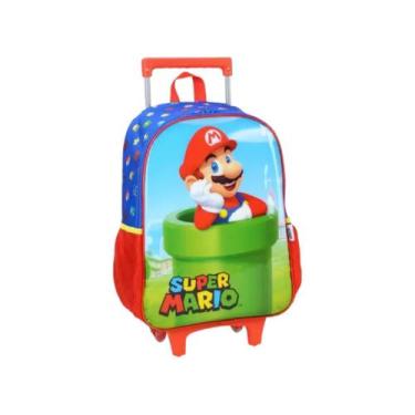 Imagem de Mochila De Rodinhas Seper Mario Azul Un - Luxcel