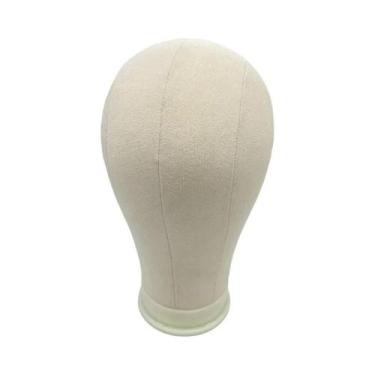 Imagem de Cabeça De Manequim De Lona Para Perucas E Estilização - Suporte Para E