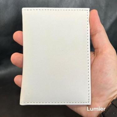 Imagem de Carteira Masculina Couro P.U Lisa. Cor::Branco - oem, Branco