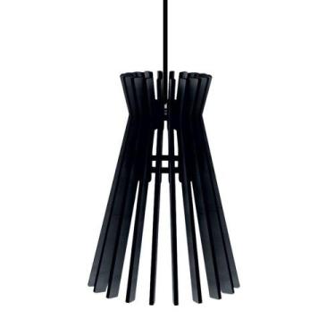 Imagem de Luminária Teto Tipo Pendente Havana Mdf - Completa Cor: Preta - LENOBR