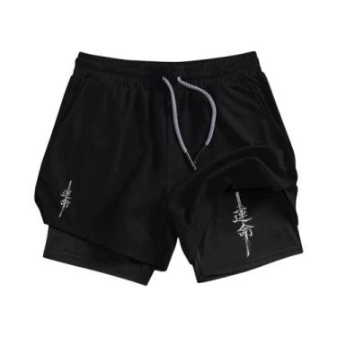 Imagem de Shorts Masculinos De Corrida De Secagem Rápida Com Bolso Para Celular 