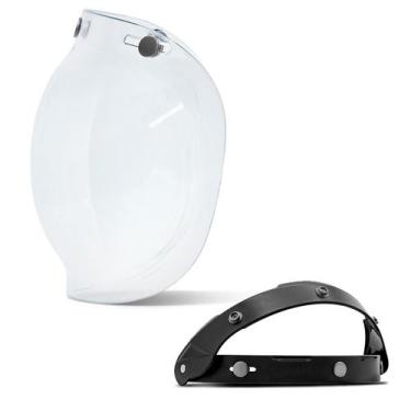 Imagem de Viseira Bubble + Flip Up Capacete Custom Etceter, CRISTAL, Único