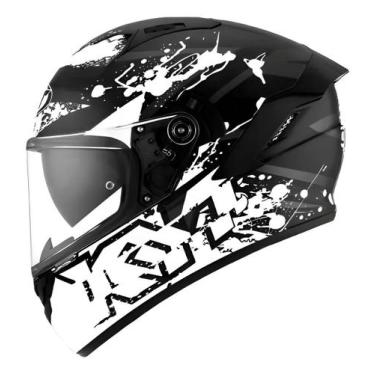 Imagem de Capacete KYT Striker 2V Neutron Preto e Branco Tamanho:58, 58