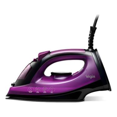 Imagem de Ferro Passar Roupas À Vapor 5 Temperaturas Light Elgin Cor Roxo, 110V