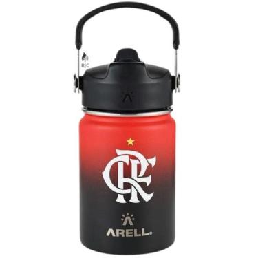 Imagem de Garrafa Térmica Arell Straw Flask 355ml Flamengo Fluminense  Vasco, Fl