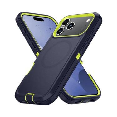 Imagem de Capa Híbrida Magnética Reforçada Para iPhone 17 16 15 14 13 pro Max Co