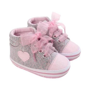 Imagem de Tênis Para Bebê Menina Recém-Nascida, Solado Macio Antiderrapante, Cal