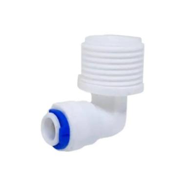 Imagem de Cotovelo Engate Rápido Tubo 1/4 com Rosca Macho 1/2 - ACQUABIOS, Branc