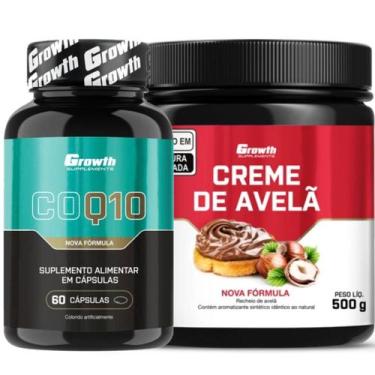 Imagem de Coenzima Q10 60 Caps + Creme Avelã Fit 500g Growth