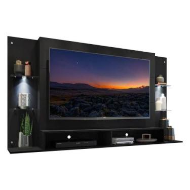 Imagem de Painel Com Suporte 60" E 2 Leds Multimóveis V3677 Preto - MULTIMOVEIS