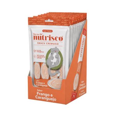 Imagem de Petisco para Gatos Snack Cremoso Nutrisco Sabor Frango e Caranguejo - 48 sachês