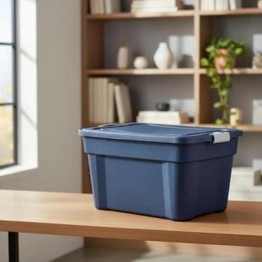 Imagem de Caixa Organizadora 55L com Tampa e Travas Agraplast Multiuso Ideal par