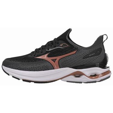 Imagem de Tênis de Corrida Mizuno Wave Mirai 8, 40, Preto, Rosa