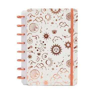 Imagem de Caderno De Disco A5 Inteligente 80F Capa Dura Folhas Pautada - Branco 