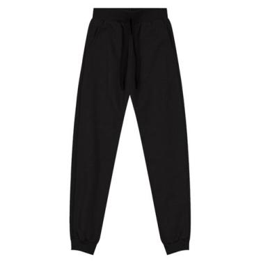 Imagem de Calça Jogger Infantil Preta Brandili, Preto, 4