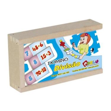 Imagem de Brinquedo Educativo Divertido Domino Divisão MDF 28 Peças - Carlu