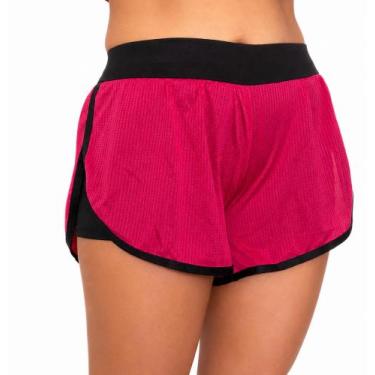 Imagem de Shortinho Duplo Short Fitness Feminino Academia Musculação - Banho de 