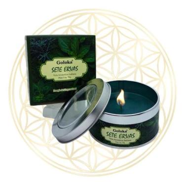 Imagem de Vela Aromática Importada Indiana Goloka, 7 ERVAS