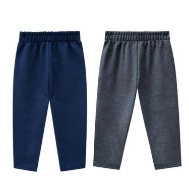 Imagem de Calca Moletom Infantil Sem Punho Kyly Flanelada Premium, Preto, 1