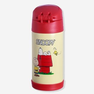 Imagem de Garrafa infantil click com canudo snoopy e amigos - peanuts