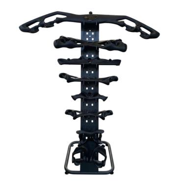 Imagem de Kit de Puxadores Anatômicos com Suporte SU-PUXA5 9 Peças Emborrachados 200kg Preto AB Mídia