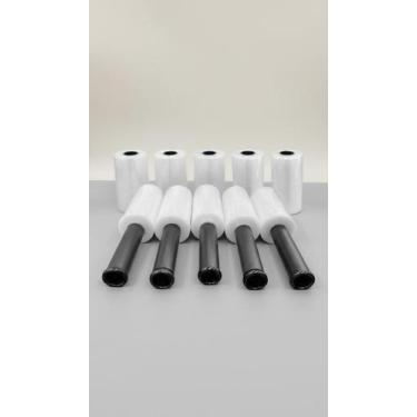 Imagem de Kit 10 Rolos Filme Stretch c/ Aplicador 10cm - Congratulations Store