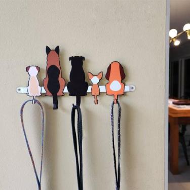 Imagem de Porta Chaves e Porta Coleiras Cachorro Organizador de Parede Decorativ