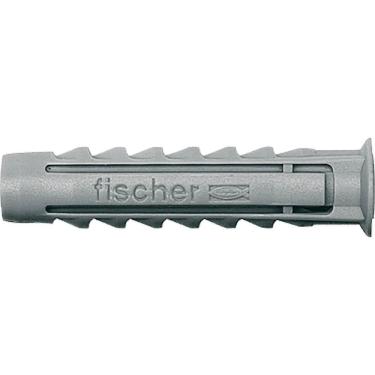 Imagem de Bucha de Nylon SX 6 X 40 com Rebordo Expansão 4 Vias Fixação Segura Branco Fischer 1000 Unidades