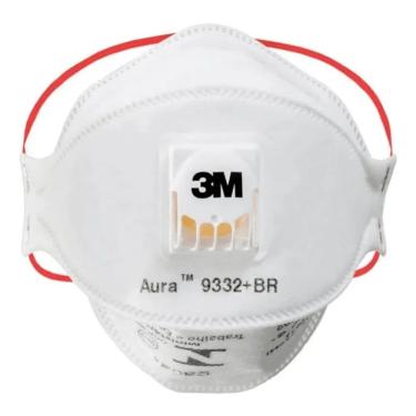 Imagem de Máscara Respiratória 3M Aura 9332 com Válvula 3M Cool Flow PFF-3 SL CA3070 Vermelho