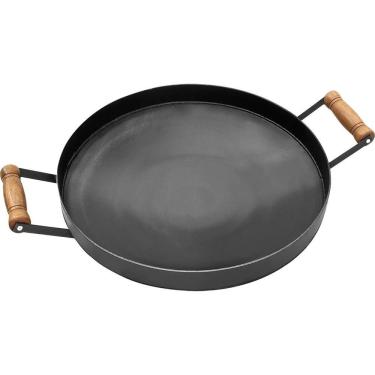 Imagem de Frigideira 16 Kala Aço Inox sem Tampa 16POL Aço Carbono Dia a Dia Cozinha Kala