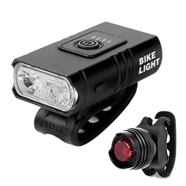 Imagem de FENGCHUANG Ultra Brilhantes Luzes de Bicicleta, USB Recarregável Bicicleta Farol Dianteiro, 6 Modos de Luz, IPX5 Luzes para a Noite de Equitação de Bicicleta À Prova D' Água