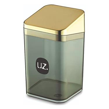 Imagem de Suporte Porta Algodão Cotonete Acessório Organizador Pia Banheiro Dourado - UZ546 Uz