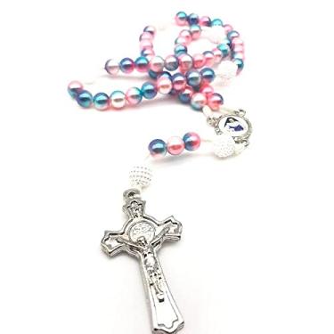 Imagem de Terço Santa Irmã Dulce Perola Manchada Com Pai Nosso