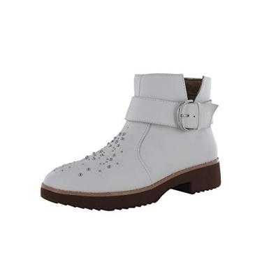Imagem de FitFlop Womens Athena Flower Stud Ankle Boot Shoes, Urban White, US 6