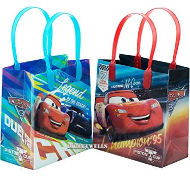 Imagem de Disney Car Mcqueen Lightning 12 Premium Quality Party Favor Reusable Goodie Small Gift Bags 6"