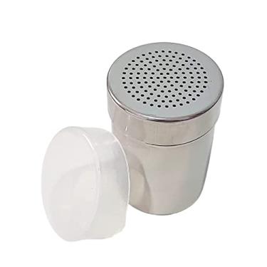 Imagem de Porta Tempero Polvilhador de Inox Tamanho Grande Saleiro Pimenteiro