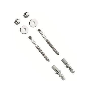 Imagem de Kit Parafuso Inox Cromado 10Mm Fixação Vaso Sanitário E Bidê