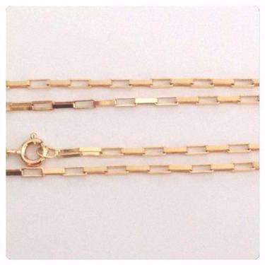 Imagem de Cordão Corrente Masculina Ouro 4.1 Gr 60cm Ouro 18k Maciça Cadeado