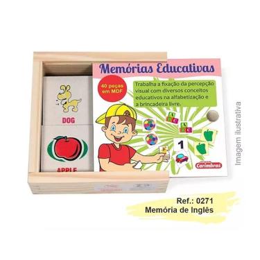 Imagem de Jogo Memória Educativa Inglês Ref. 0271