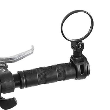 Imagem de Espelho de bicicleta, guidões rotativos ajustáveis Espelho retrovisor do guidão Espelho convexo de vidro montado na extremidade Espelho retrovisor de bicicleta para bicicleta de corrida