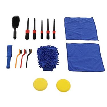 Imagem de Conjunto de escovas de detalhamento automático, ferramentas de limpeza de carro ecologicamente corretas de alta flexibilidade Operação fácil para pára-choques para rodas para saídas de ar