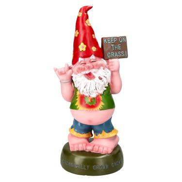Imagem de Pacific Giftware Hippie Gnome Pot Smoking Keep On Grass Garden Gnome Statue 10H