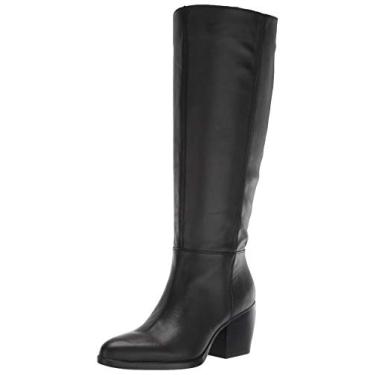 Imagem de Naturalizer Botas femininas cano alto FAE, Panturrilha larga de couro preto, 7