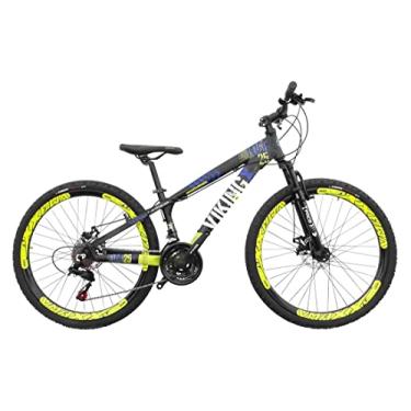 Imagem de Bicicleta Aro 26 Viking TuffX25 Freeride Freio a Disco 21V,Preto Amarelo