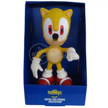 Imagem de Boneco Action Figure Sonic Amarelo Articulado 23cm
