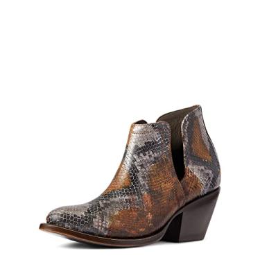 Imagem de ARIAT Bota feminina Dixon R Toe Western, Estampa de cobra marrom, 21